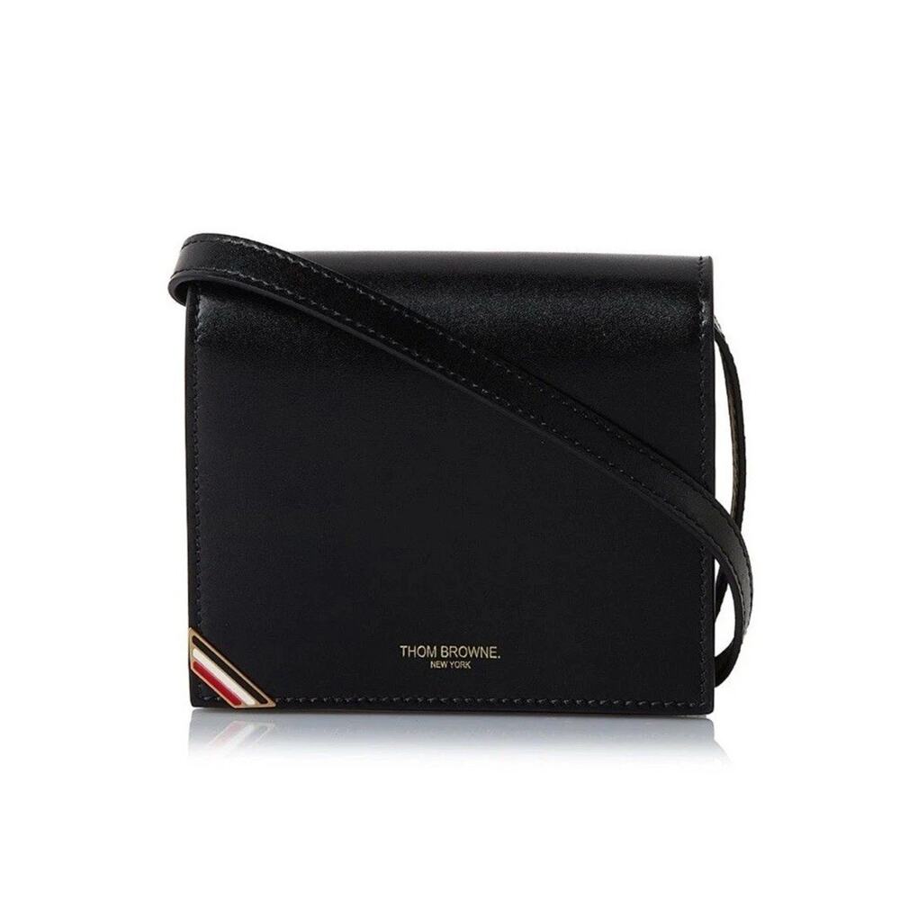 NWT Thom Browne Leather Strap Wallet Crossbody Mini Bag